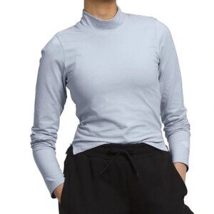 The North Face Evolution Fitted Mock Neck Long Sleeve Shirt in dusty periwinkle